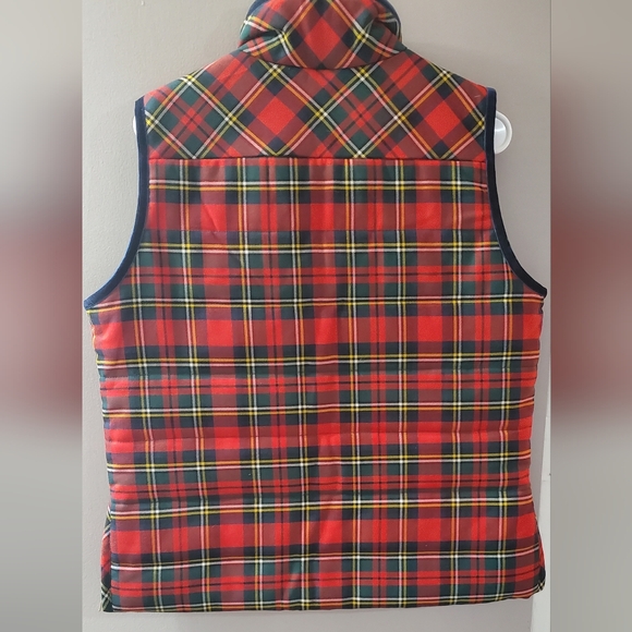 J. Crew Women's Red and Green Plaid Vest - Picture 3 of 4